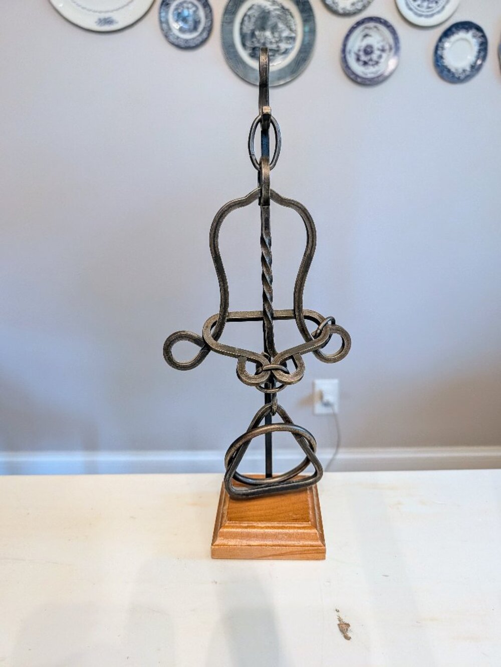 Tavern Puzzle Tinker Bell's Puzzle w/ 14" Wooden Display Stand 6mm Steel USA
